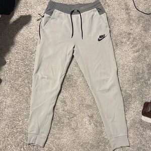 Nike Kids Light Gray Joggers with Black Accents